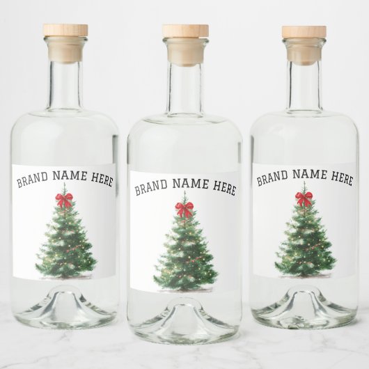 Christmas Tree Beverage Label Set – Brand Name Alkoholflaschenetikett (Flaschen)