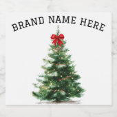 Christmas Tree Beverage Label Set – Brand Name Alkoholflaschenetikett (Einzelnes Label)