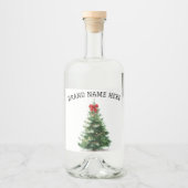 Christmas Tree Beverage Label Set – Brand Name Alkoholflaschenetikett (Vorderseite)