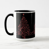 Christmas Tree Black Metallic Red Look Elegant Tasse (Links)
