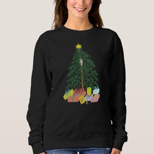 Christmas Tree Black Sweatshirt (Vorderseite)