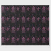 Christmas Tree Black Wood Extravaganter Glitzer Bu Geschenkpapier (Flach)