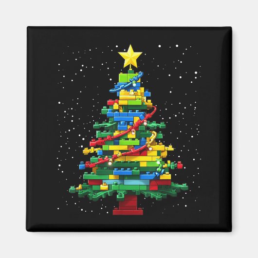 Christmas Tree Block Brick Building Xmas Master Bu Magnet (Vorne)