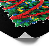 Christmas Tree Block Gebäude Builder Brick Christ Poster (Ecke)