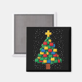 Christmas Tree Block Gebäude Builder Brick Master Magnet (Vorderseite/Rückseite)