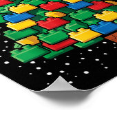 Christmas Tree Block Gebäude Builder Brick Master Poster (Ecke)