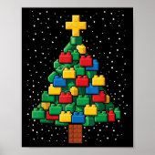 Christmas Tree Block Gebäude Builder Brick Master Poster (Vorne)