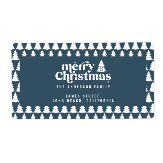 Christmas tree blue modern holiday (Vorne)