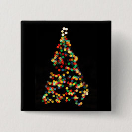 Christmas Tree Bokeh Mehrfarbig Lights Button