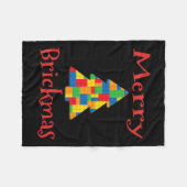 Christmas Tree Brick Master Builder Brick Set Bloc Fleecedecke (Vorderseite (Horizontal))