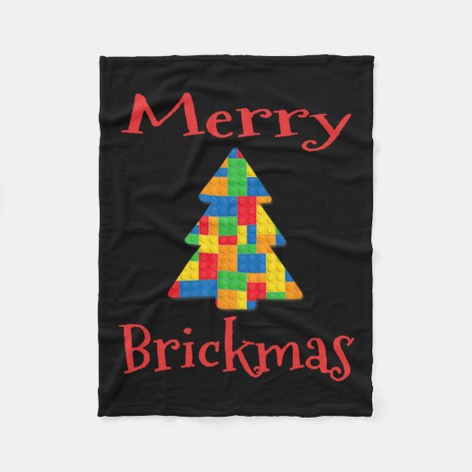 Christmas Tree Brick Master Builder Brick Set Bloc Fleecedecke (Vorderseite)