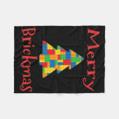 Christmas Tree Brick Master Builder Brick Set Bloc Fleecedecke (Vorderseite (Horizontal))