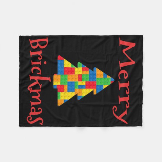 Christmas Tree Brick Master Builder Brick Set Bloc Fleecedecke (Vorderseite (Horizontal))