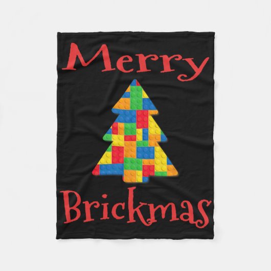 Christmas Tree Brick Master Builder Brick Set Bloc Fleecedecke (Vorderseite)