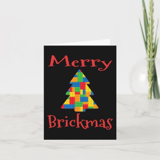 Christmas Tree Brick Master Builder Brick Set Bloc Karte (Vorderseite)
