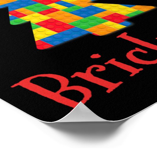 Christmas Tree Brick Master Builder Brick Set Bloc Poster (Ecke)