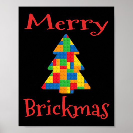 Christmas Tree Brick Master Builder Brick Set Bloc Poster (Vorne)