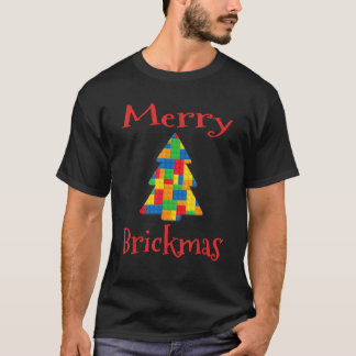 Christmas Tree Brick Master Builder Brick Set Bloc T-Shirt