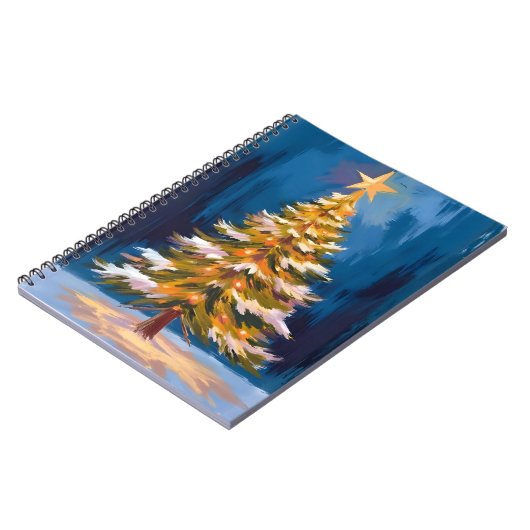 Christmas Tree Bright Star Watercolor Notizblock (Linke Seite)