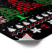 Christmas Tree Buffalo Gingham Plaid Poster (Ecke)