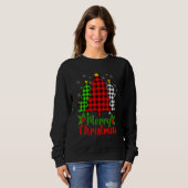 Christmas Tree Buffalo Plaid Red White Green Xmas  Sweatshirt (Vorne ganz)