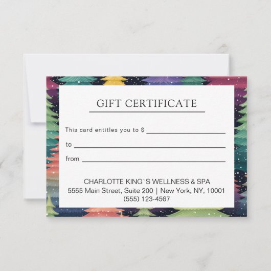 CHRISTMAS TREE BUSINESS CERTIFICCCENT Geschenk für (Rückseite)