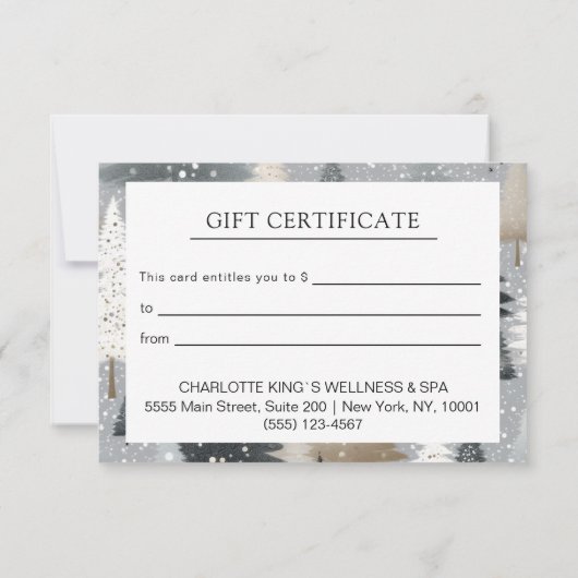 CHRISTMAS TREE BUSINESS CERTIFICCCENT Geschenk für (Rückseite)