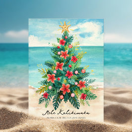 Christmas Tree by the Sea Tropical Feiertagskarte