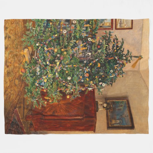 Christmas Tree C Müller Weihnachtsbaum 1914 Fleecedecke (Vorderseite (Horizontal))