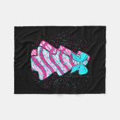 Christmas Tree Cake Coquette Bow Xmas Matching Fam Fleecedecke (Vorderseite (Horizontal))