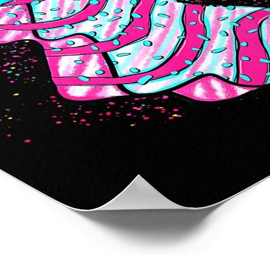 Christmas Tree Cake Coquette Bow Xmas Matching Fam Poster (Ecke)