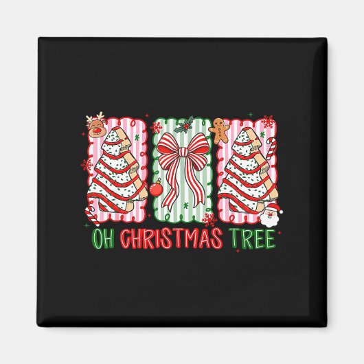 Christmas Tree Cake Funny Quote Oh Christmas Tree  Magnet (Vorne)