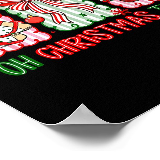 Christmas Tree Cake Funny Quote Oh Christmas Tree  Poster (Ecke)