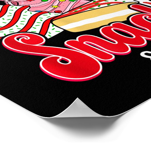 Christmas Tree Cake Looking Like A Snack Christmas Poster (Ecke)