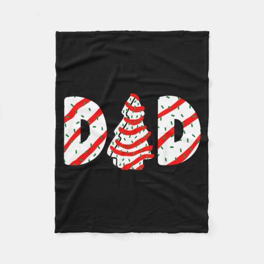 Christmas Tree Cake Matching Family Party Pajama D Fleecedecke (Vorderseite)