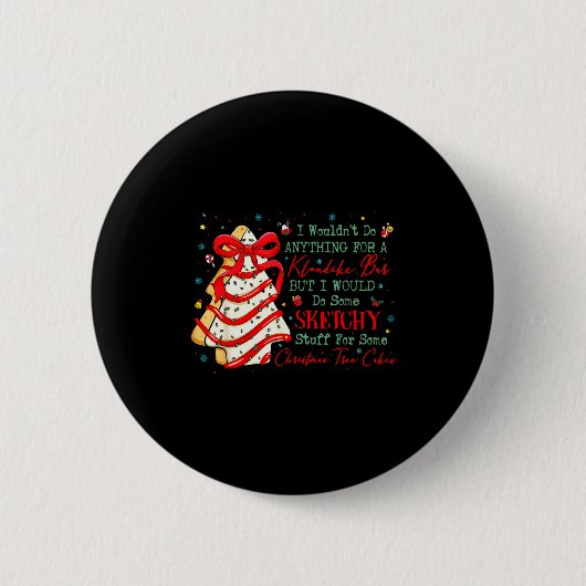 Christmas Tree Cakes Coquette Bow Xmas Pajamas Hol Button (Vorderseite)