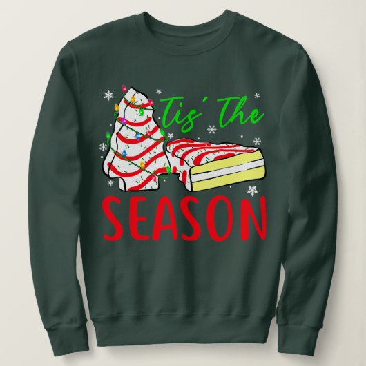 Christmas Tree Cakes Debbie-Becky-Jen Little Tis' Sweatshirt (Design vorne)