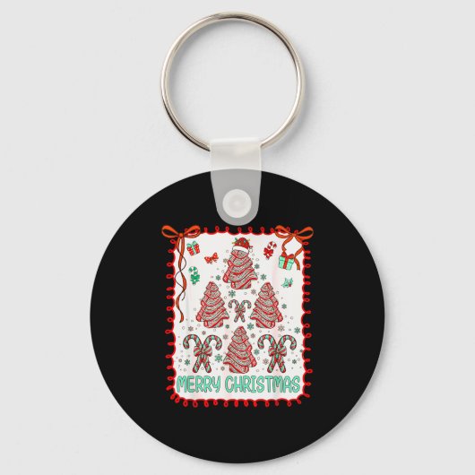 Christmas Tree Cakes Funny Debbie Becky Jen Cake L Schlüsselanhänger (Vorderseite)