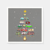 Christmas Tree Camper Vehicles Camping RVing Trail Serviette (Vorderseite)