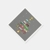 Christmas Tree Camper Vehicles Camping RVing Trail Serviette (Ecke)