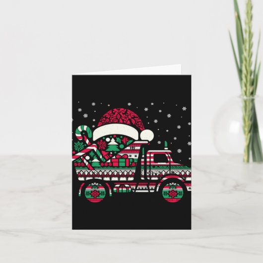 Christmas Tree Candy Dump Truck Christmas Boys Men Karte (Vorderseite)