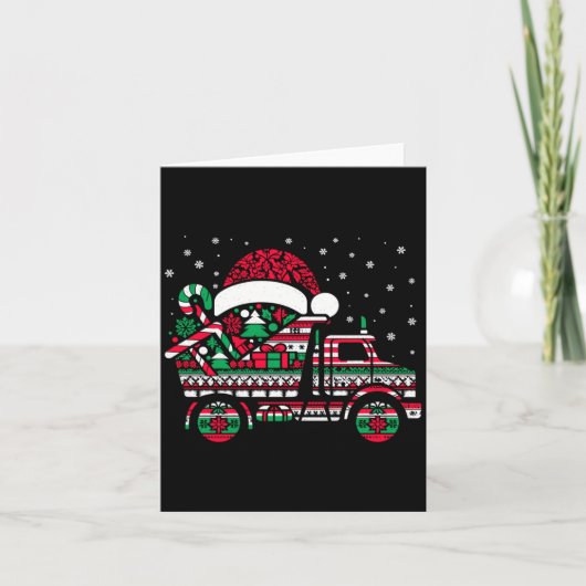 Christmas Tree Candy Dump Truck Christmas Boys Men Karte (Vorderseite)