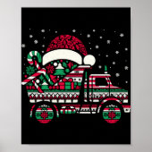 Christmas Tree Candy Dump Truck Christmas Boys Men Poster (Vorne)