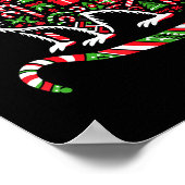 Christmas Tree Candy Ssum Santa Christmas Womens M Poster (Ecke)