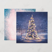 Christmas tree card illustrated by Monika Marzec Mitteilungskarte (Vorne/Hinten)