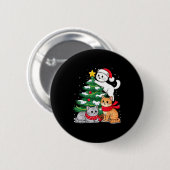 Christmas Tree Cats Xmas Button (Vorne & Hinten)