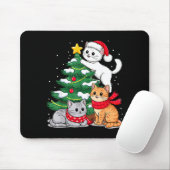 Christmas Tree Cats Xmas  Mousepad (Mit Mouse)