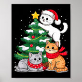 Christmas Tree Cats Xmas Poster (Vorne)