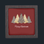 Christmas Tree Cheetah Print Buffalo Karierter Gli Kiste<br><div class="desc">Ein lustiger,  trendiger Weihnachtsbaum Gepard Leoparden Druck,  Büffel kariert drucken Gold Glitzer Weihnachten Geschenkboxen. Personalisiere es. Eine großartige Kiste,  um dieses besondere Geschenk hineinzustecken.</div>