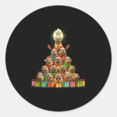 Christmas Tree Chinese Shar-pei Shar Pei Runder Aufkleber (Vorderseite)